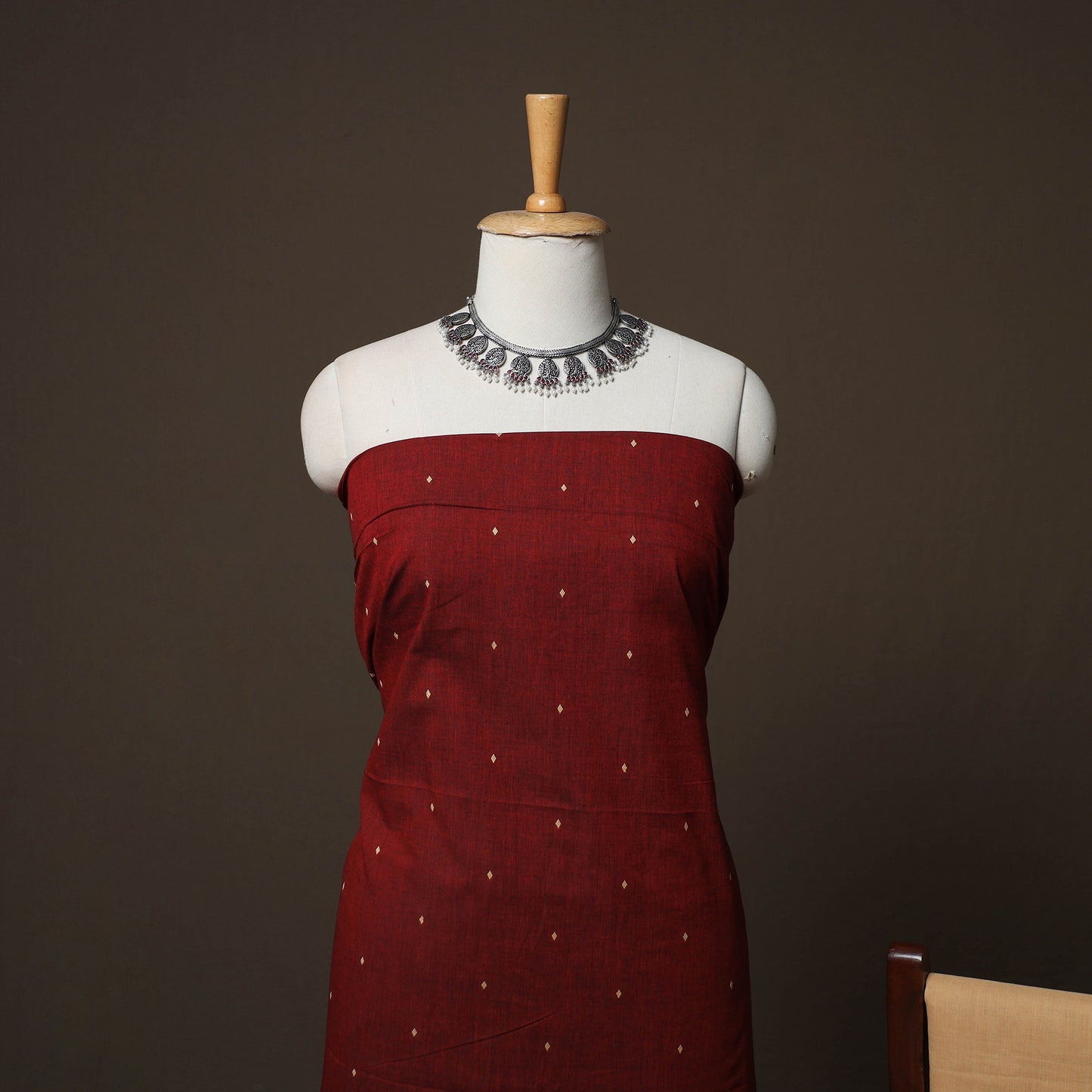 Jacquard Woven Pure Cotton 3pc Unstitched Dress Material Suit Set 78