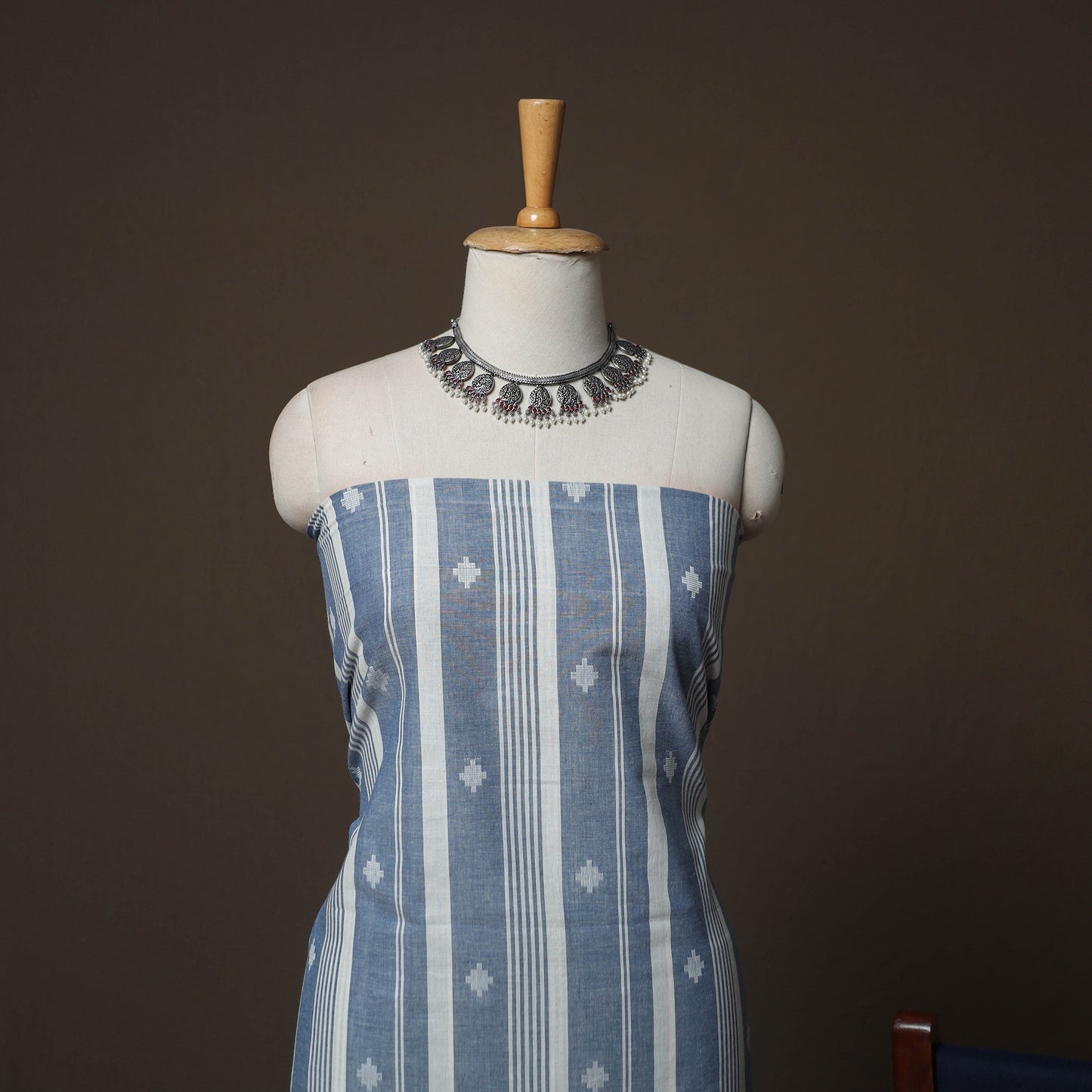 Jacquard Woven Pure Cotton 3pc Unstitched Dress Material Suit Set 79