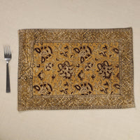 Original Pedana Kalamkari Block Printed Cotton Table Mat (18 x 13 in) 01