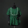 Green - Bandhani Tie-Dye Lace Work Cotton Kaftan (Short) 88