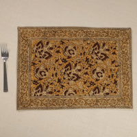 Original Pedana Kalamkari Block Printed Cotton Table Mat (18 x 13 in) 02