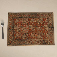 Original Pedana Kalamkari Block Printed Cotton Table Mat (18 x 13 in) 04