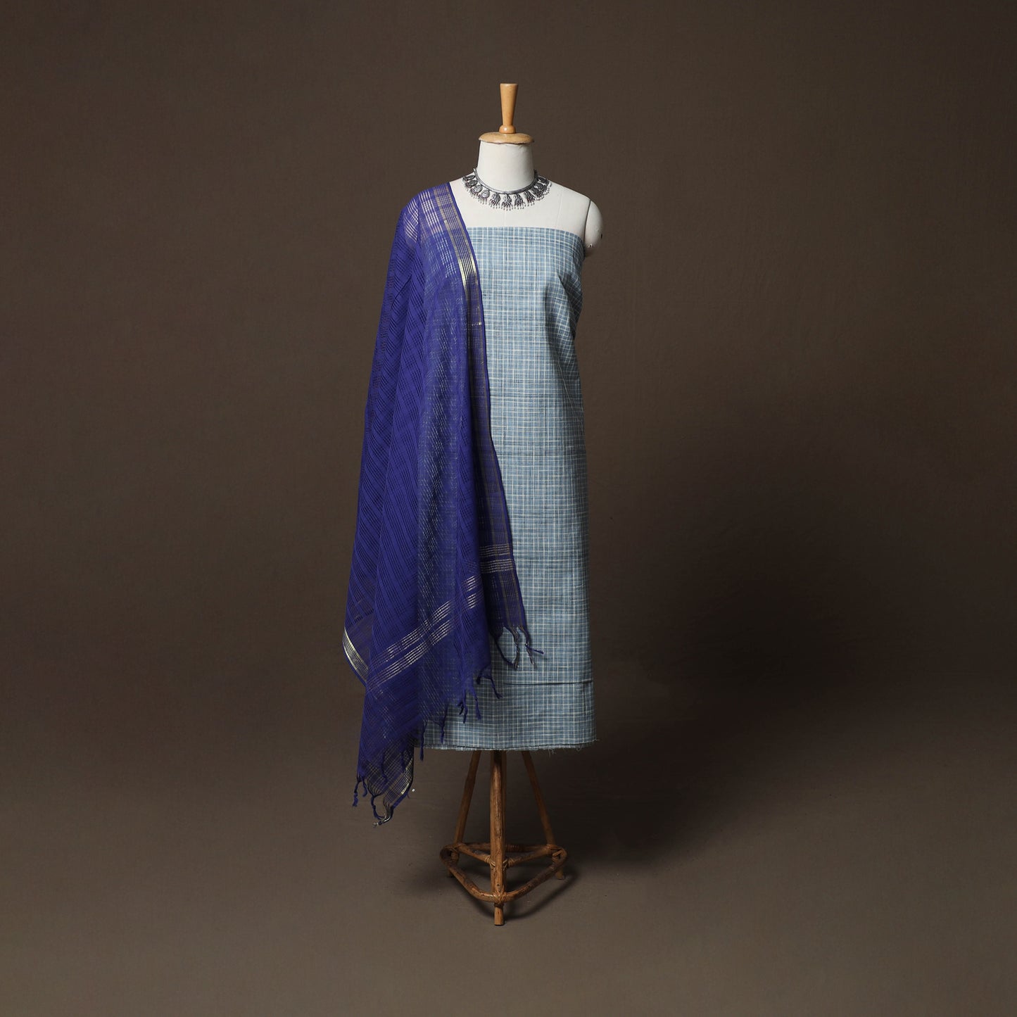 Jacquard Woven Pure Cotton 3pc Unstitched Dress Material Suit Set 82