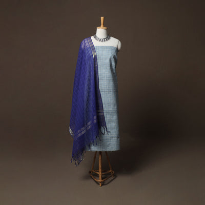 Jacquard Woven Pure Cotton 3pc Unstitched Dress Material Suit Set 82