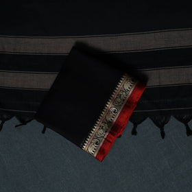 Dharwad Cotton 3pc Unstitched Dress Material Suit Set with Woven Border 04