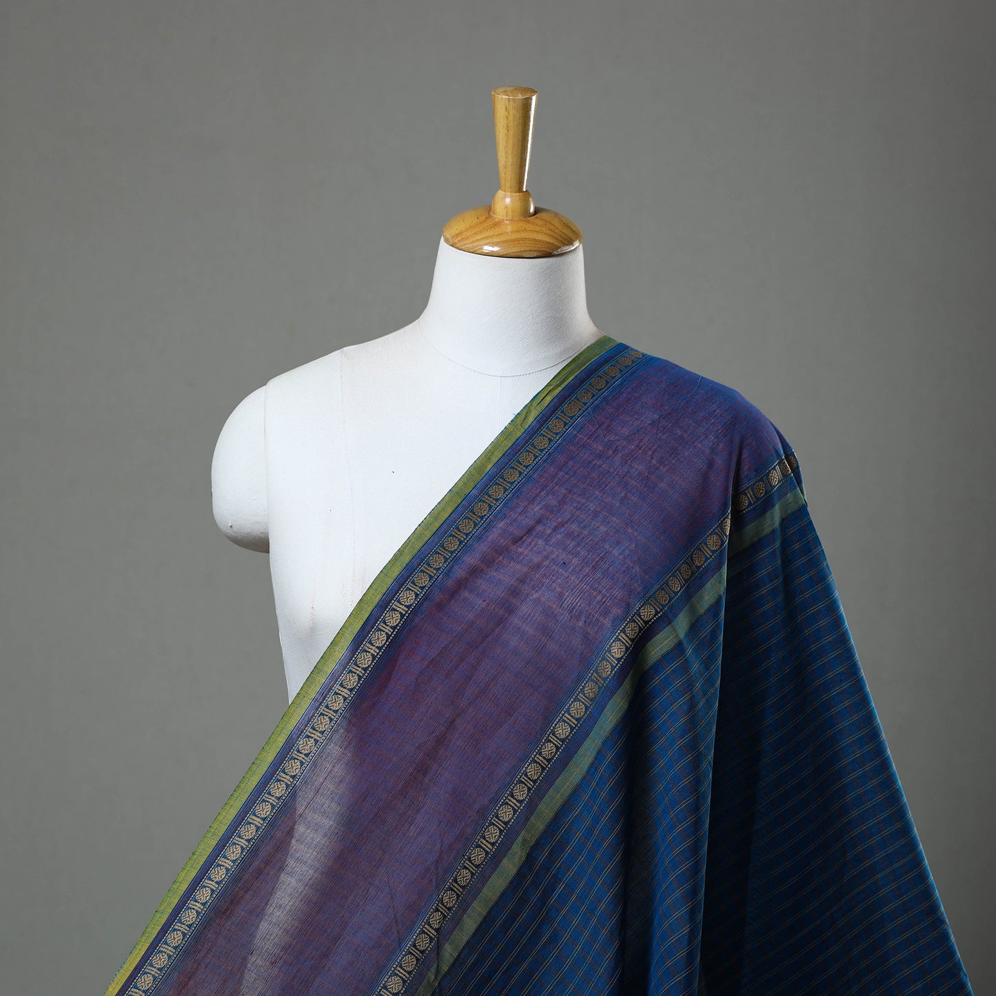 Cotton Kanchipuram Fabric with Thread Border 46