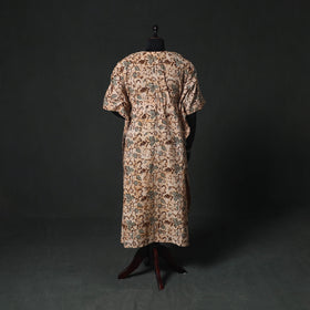 Brown - Hand Block Batik Print Cotton Kaftan (Long) 22