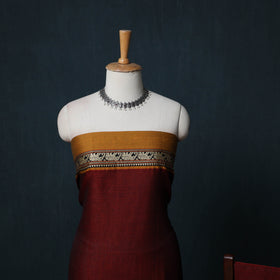Dharwad Cotton 3pc Unstitched Dress Material Suit Set with Woven Border 07