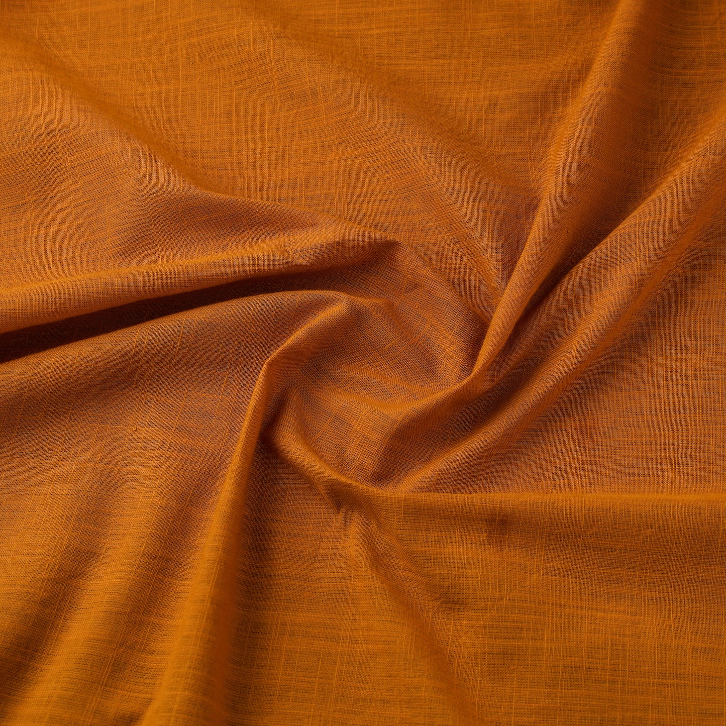 Yellow Prewashed Slub Cotton Plain Fabric