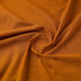 Yellow Prewashed Slub Cotton Plain Fabric