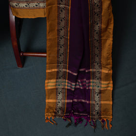 Dharwad Cotton 3pc Unstitched Dress Material Suit Set with Woven Border 08