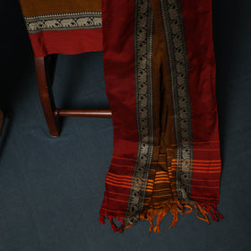 Dharwad Cotton 3pc Unstitched Dress Material Suit Set with Woven Border 09