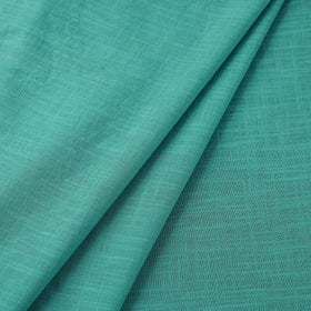 Green Prewashed Slub Cotton Plain Fabric