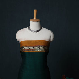 Dharwad Cotton 3pc Unstitched Dress Material Suit Set with Woven Border 10