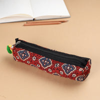 Handcrafted Quilted Ajrakh Multipurpose Pencil Pouch