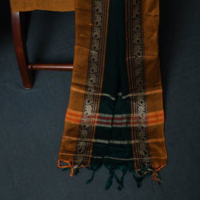 Dharwad Cotton 3pc Unstitched Dress Material Suit Set with Woven Border 10