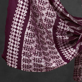 Purple - 3pc Cotton Kutch Batik Print Dress Material 09