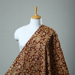 Brown - Cotton Kalamkari Print Fabric 28