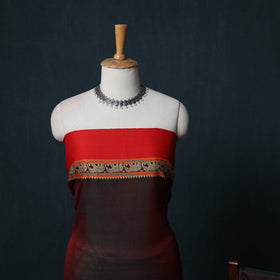 Dharwad Cotton 3pc Unstitched Dress Material Suit Set with Woven Border 13