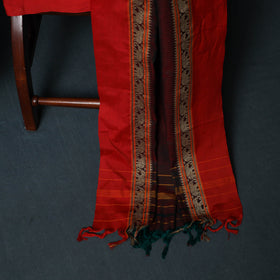 Dharwad Cotton 3pc Unstitched Dress Material Suit Set with Woven Border 13