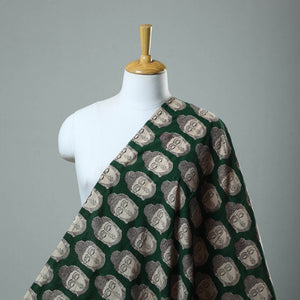 Green - Cotton Kalamkari Print Fabric 19