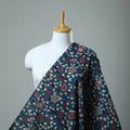 Buy Blue Cotton Kalamkari Print Fabric
