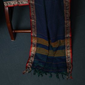 Dharwad Checks Cotton 3pc Unstitched Dress Material Suit Set with Woven Border 18