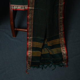 Dharwad Checks Cotton 3pc Unstitched Dress Material Suit Set with Woven Border 19