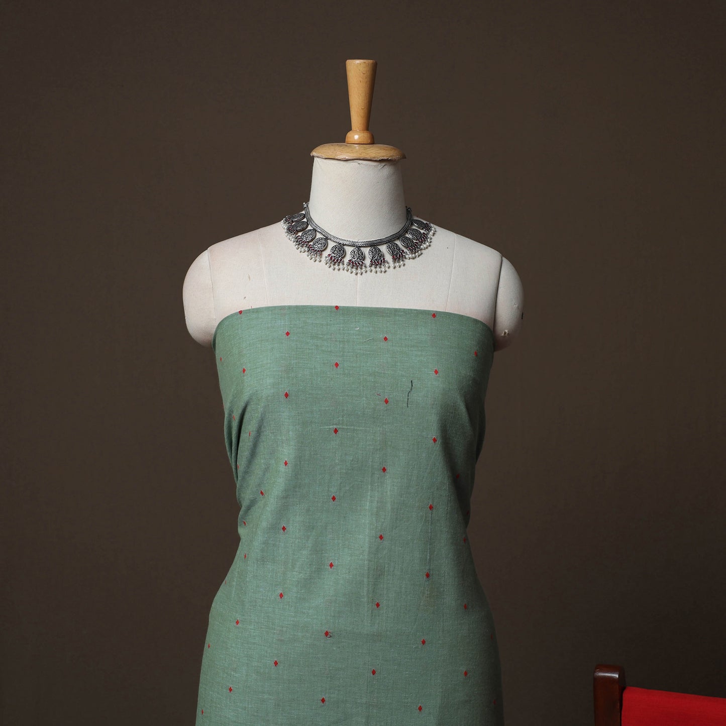 Jacquard Woven Pure Cotton 3pc Unstitched Dress Material Suit Set 98