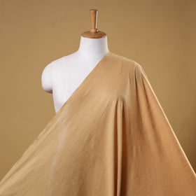 Beige Prewashed Slub Cotton Plain Fabric