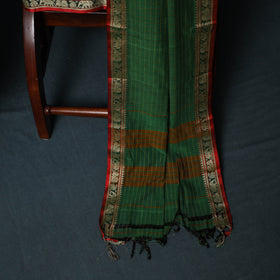 Dharwad Checks Cotton 3pc Unstitched Dress Material Suit Set with Woven Border 20