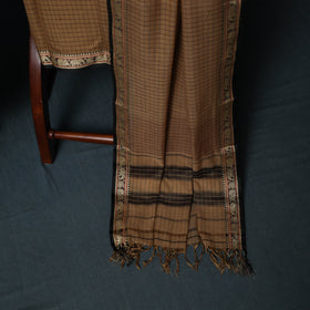 Dharwad Checks Cotton 3pc Unstitched Dress Material Suit Set with Woven Border 22
