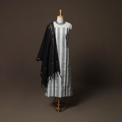 Jacquard Woven Pure Cotton 3pc Unstitched Dress Material Suit Set 101
