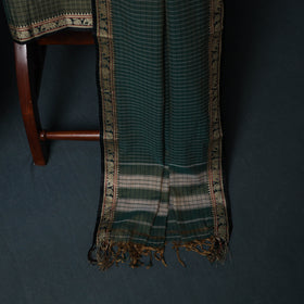 Dharwad Checks Cotton 3pc Unstitched Dress Material Suit Set with Woven Border 25