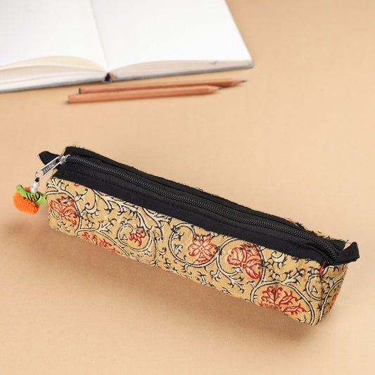 Handcrafted Quilted Kalamkari Multipurpose Pencil Pouch