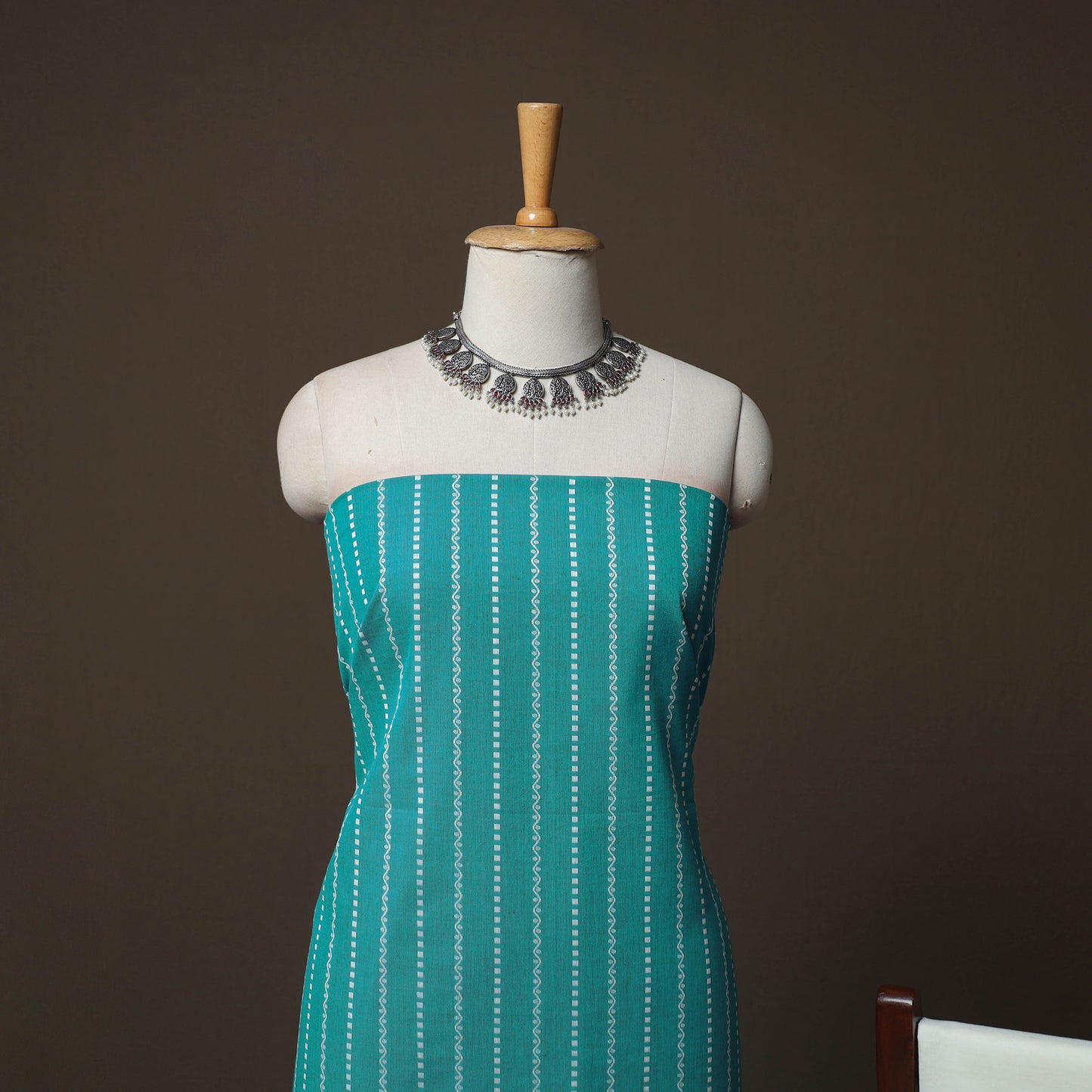 Jacquard Woven Pure Cotton 3pc Unstitched Dress Material Suit Set 103