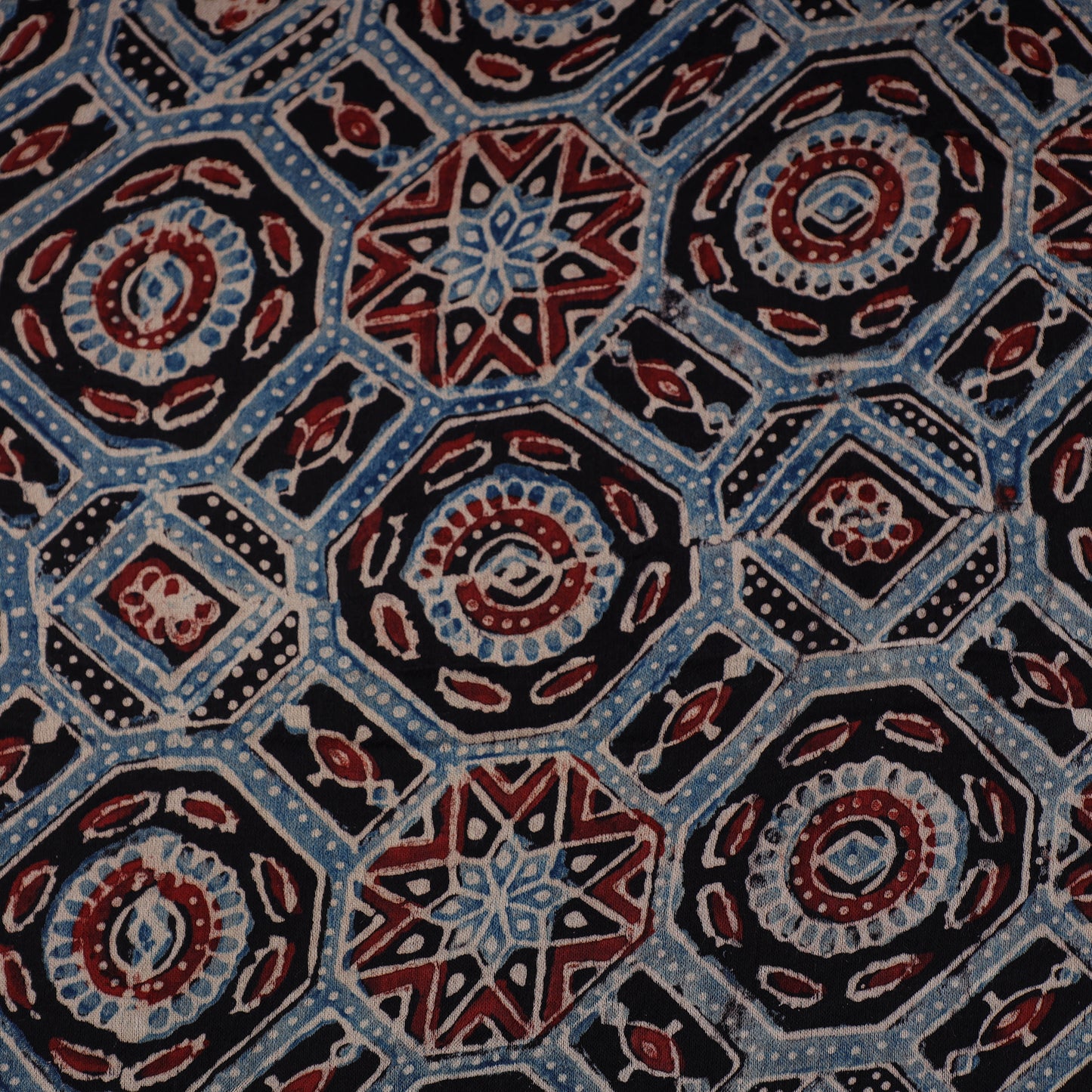 Multicolor - natural dyed hand modal silk fabric 06