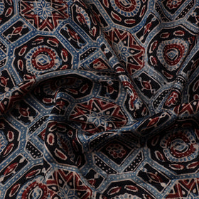 Multicolor - natural dyed hand modal silk fabric 06