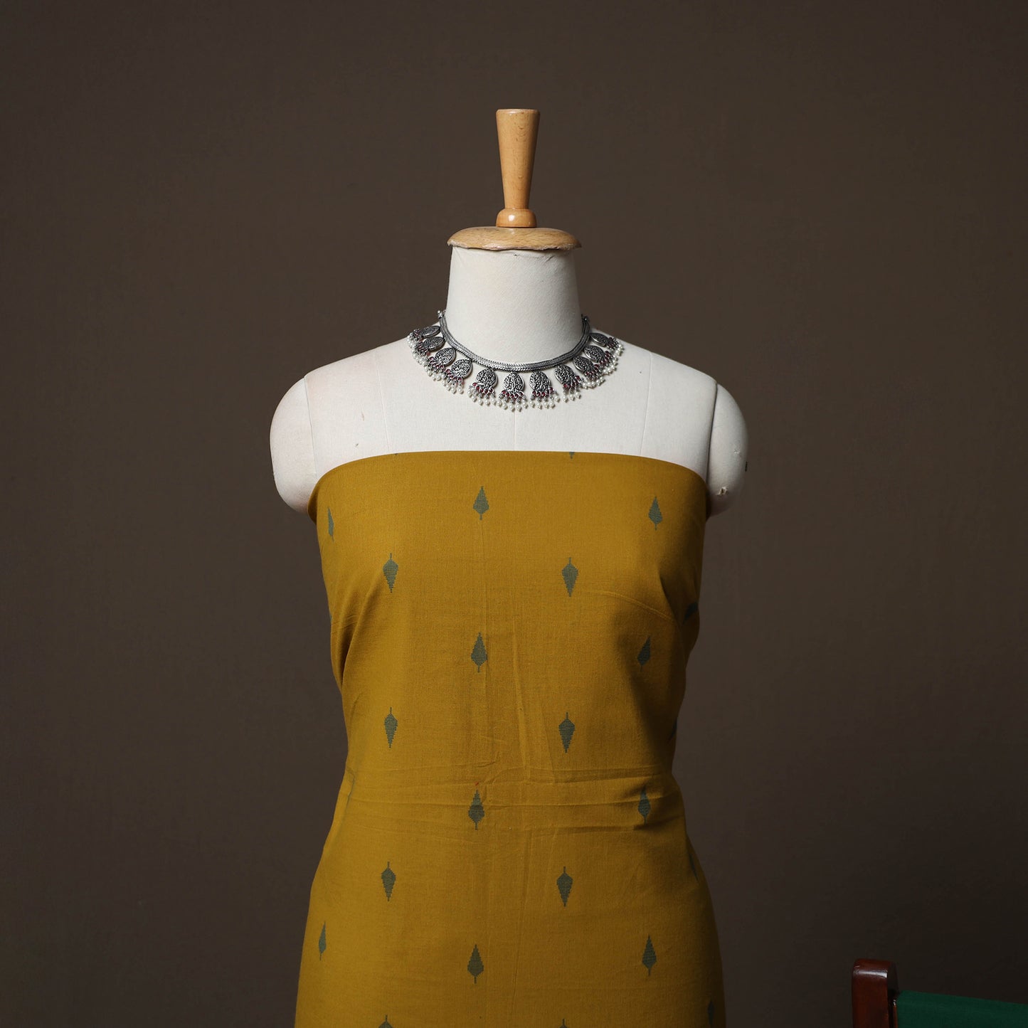 Jacquard Woven Pure Cotton 3pc Unstitched Dress Material Suit Set 104