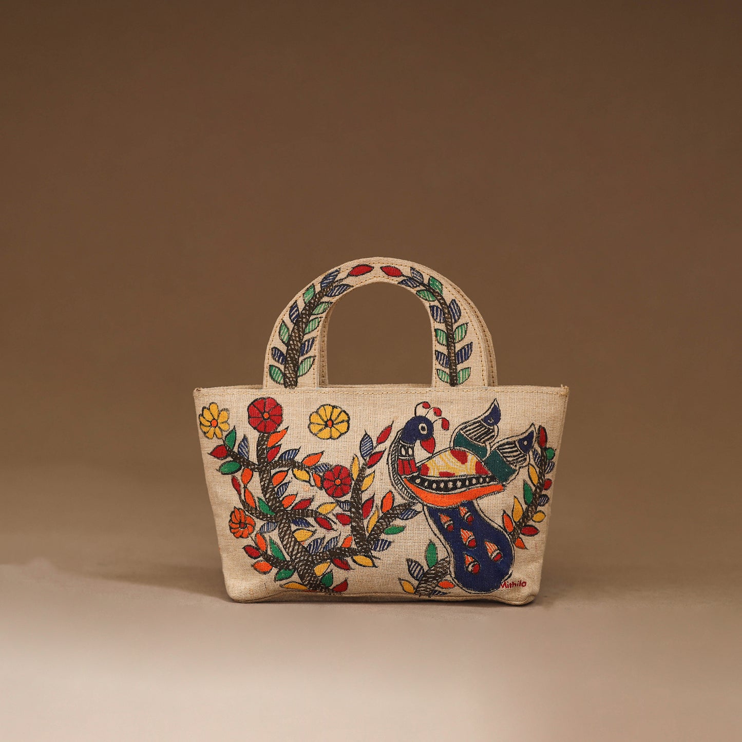 Handpainted Madhubani Handbag 09