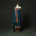 Blue - Dharwad Woven Mercerised Cotton 3pc Unstitched Dress Material Suit Set 48
