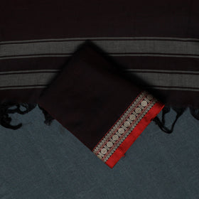Dharwad Cotton 3pc Unstitched Dress Material Suit Set with Woven Border 30