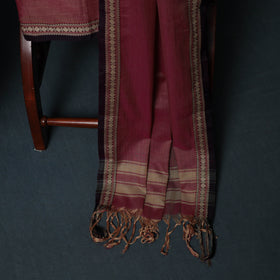Dharwad Cotton 3pc Unstitched Dress Material Suit Set with Woven Border 31