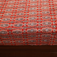 Red - Patchwork Cotton Double Ajrakh Bed Sheet Set 02