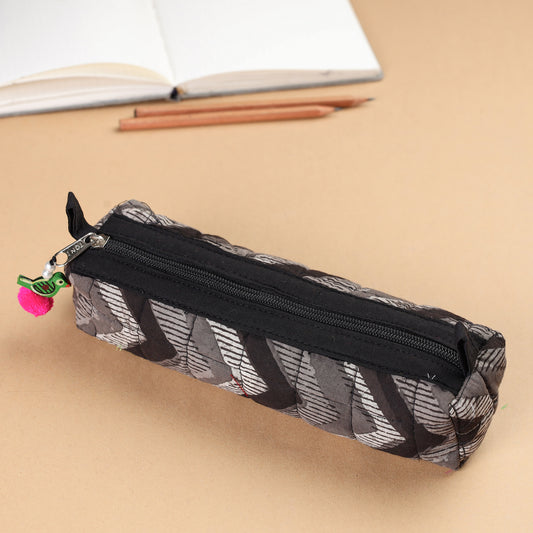 Handcrafted Quilted Bagru Multipurpose Pencil Pouch