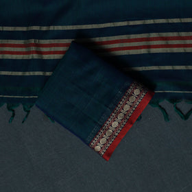 Dharwad Cotton 3pc Unstitched Dress Material Suit Set with Woven Border 32