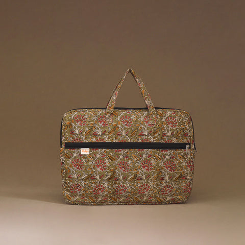 Handcrafted Quilted Laptop Bag (12 x 16 in) 02