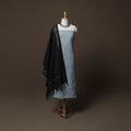 Blue - Jacquard Woven Pure Cotton 3pc Unstitched Dress Material Suit Set 110