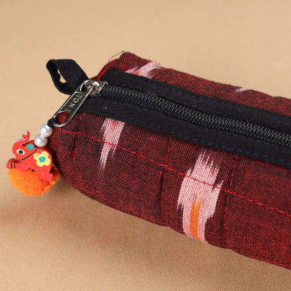 Handcrafted Quilted Pochampally Ikat Multipurpose Pencil Pouch