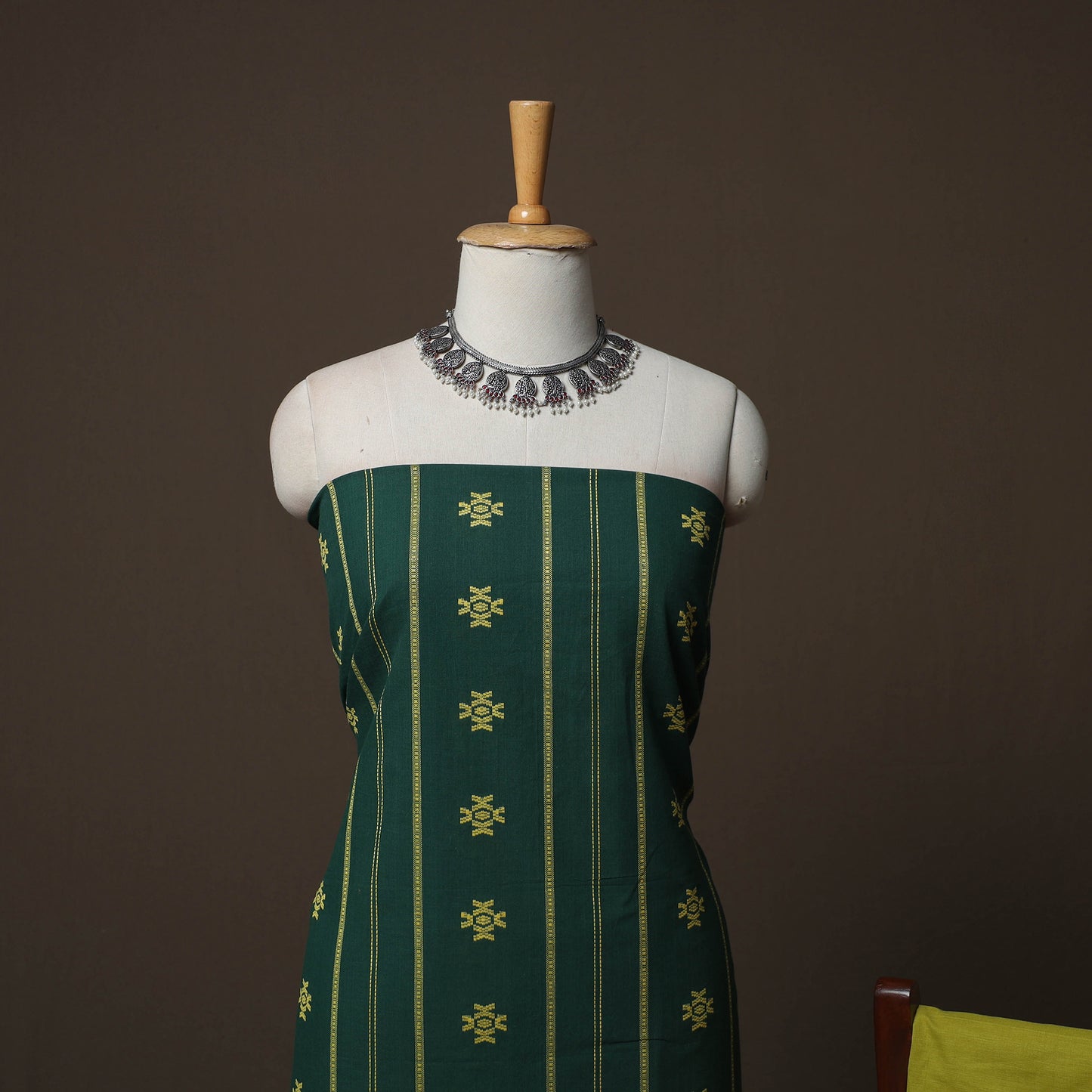 Jacquard Woven Pure Cotton 3pc Unstitched Dress Material Suit Set 112